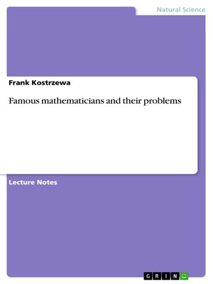 cover image of Famous mathematicians and their problems